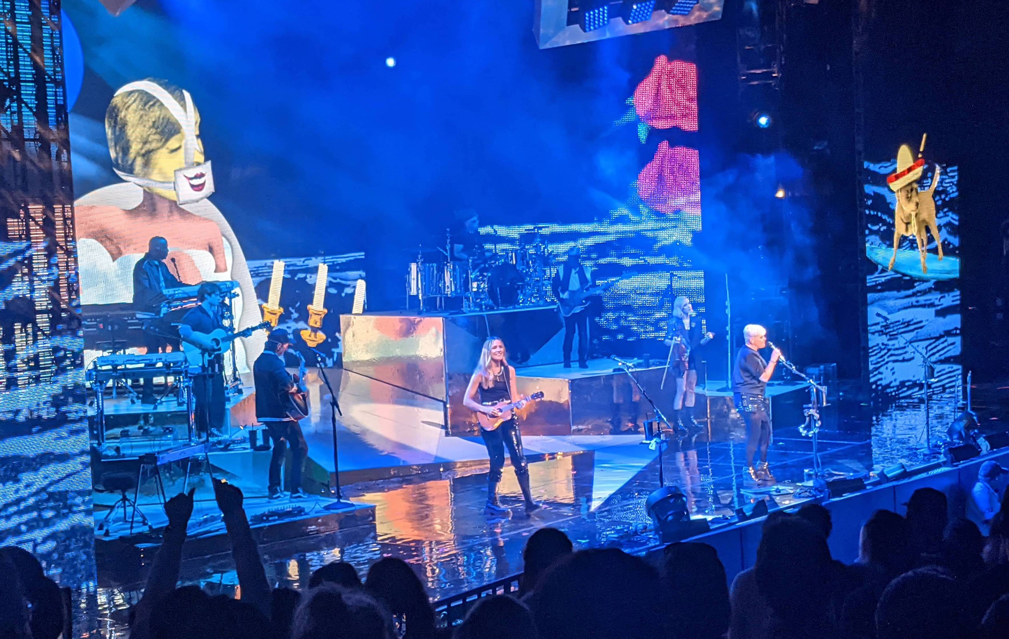 The Chicks onstage at Shoreline Ampitheater