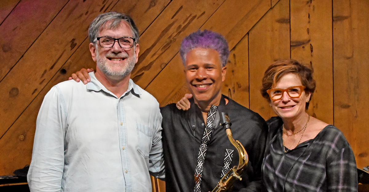 After the show, with David Sanchez