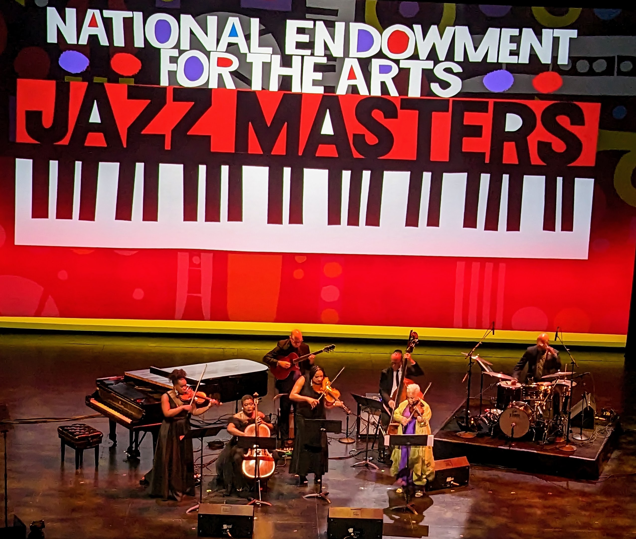 Regina Carter and the String Queens on stage at the Kennedy Center