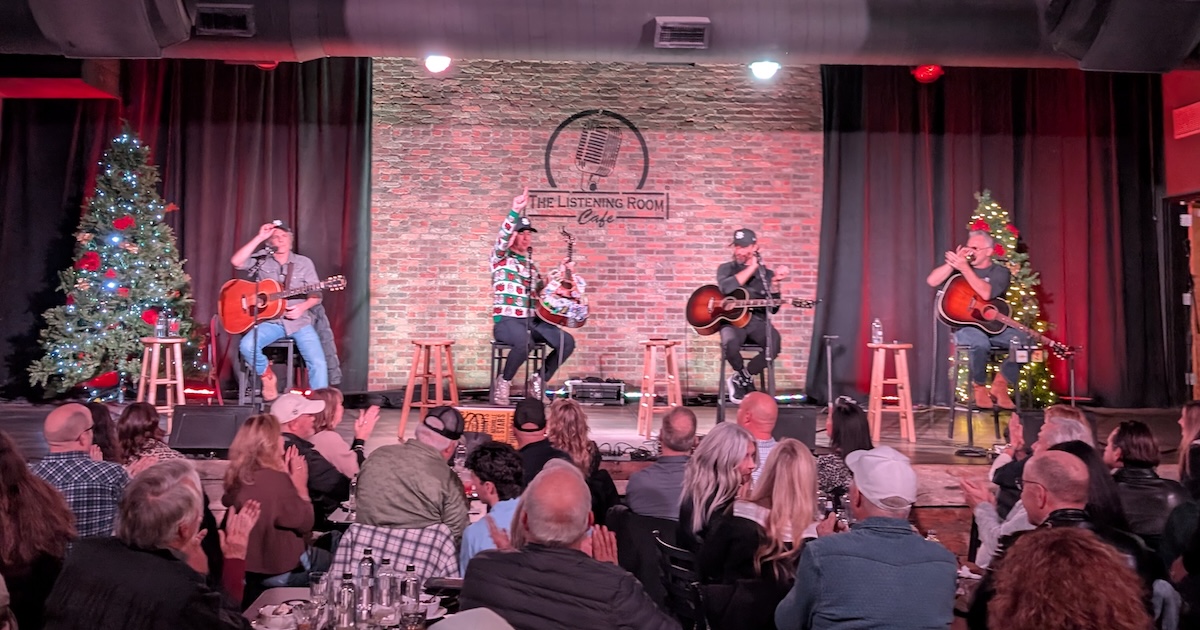 Four singer-songer writers on stage