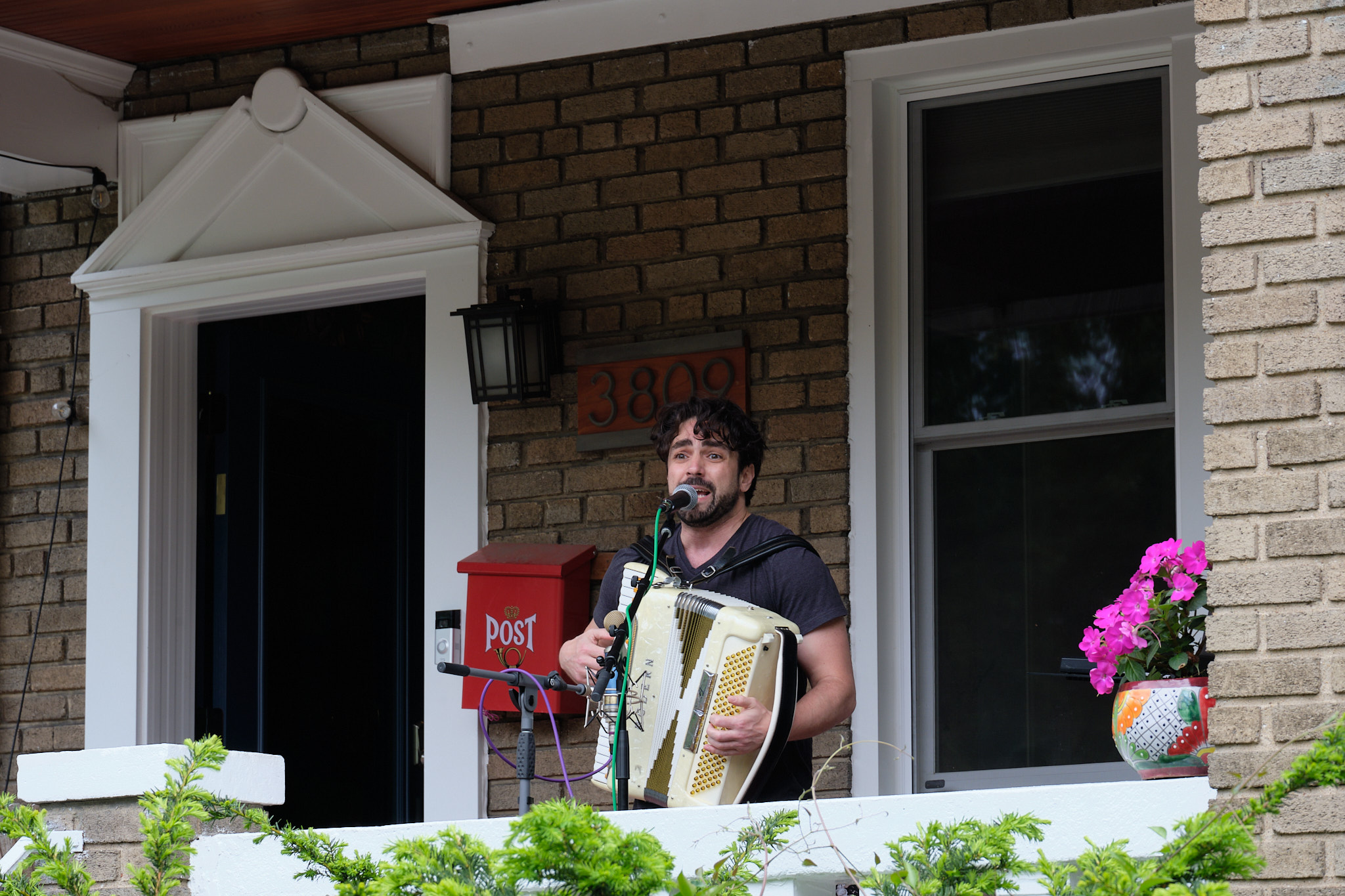 An accordion at Porchfest