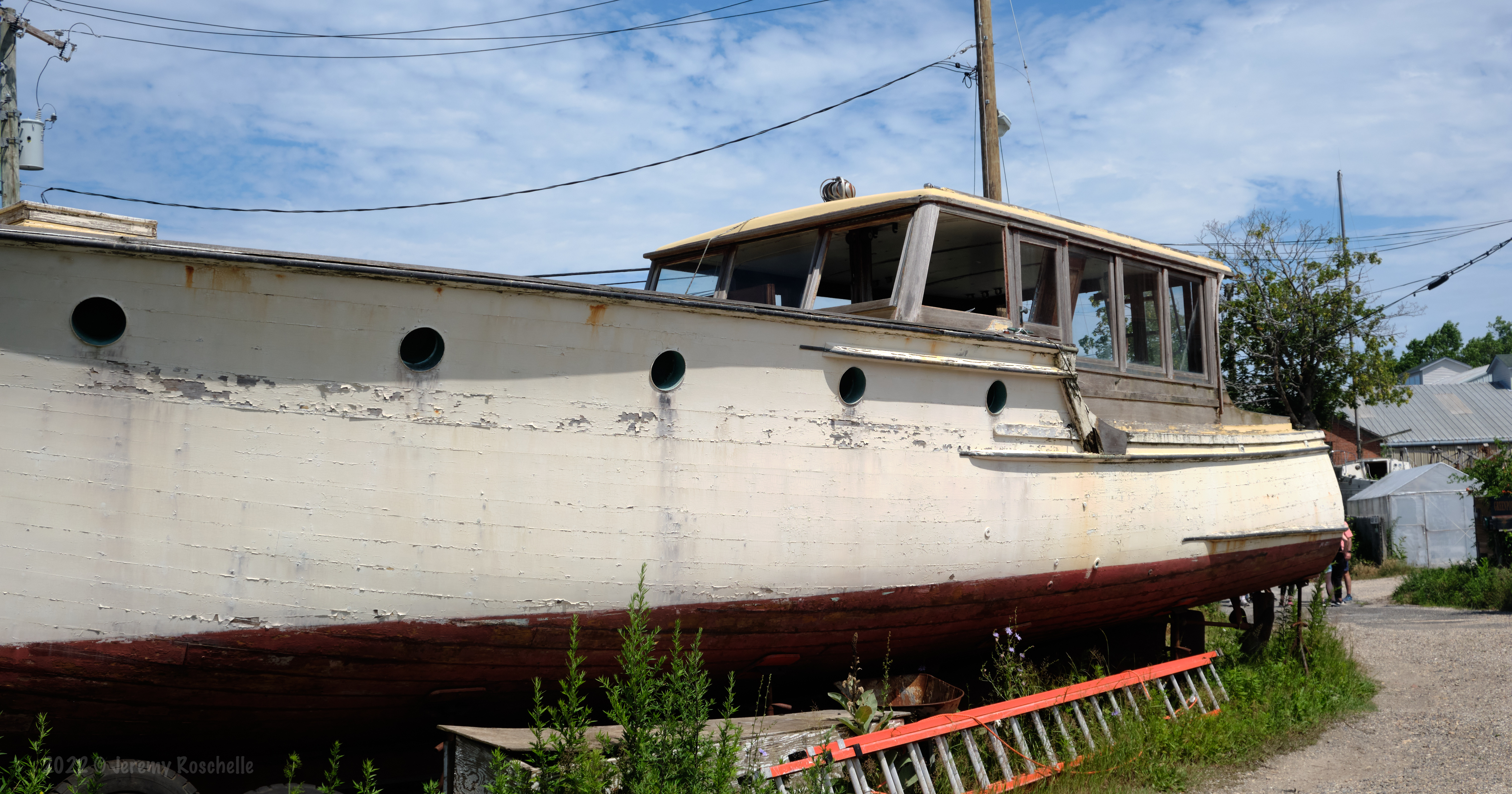 An old boat in the Greenport Shipyard