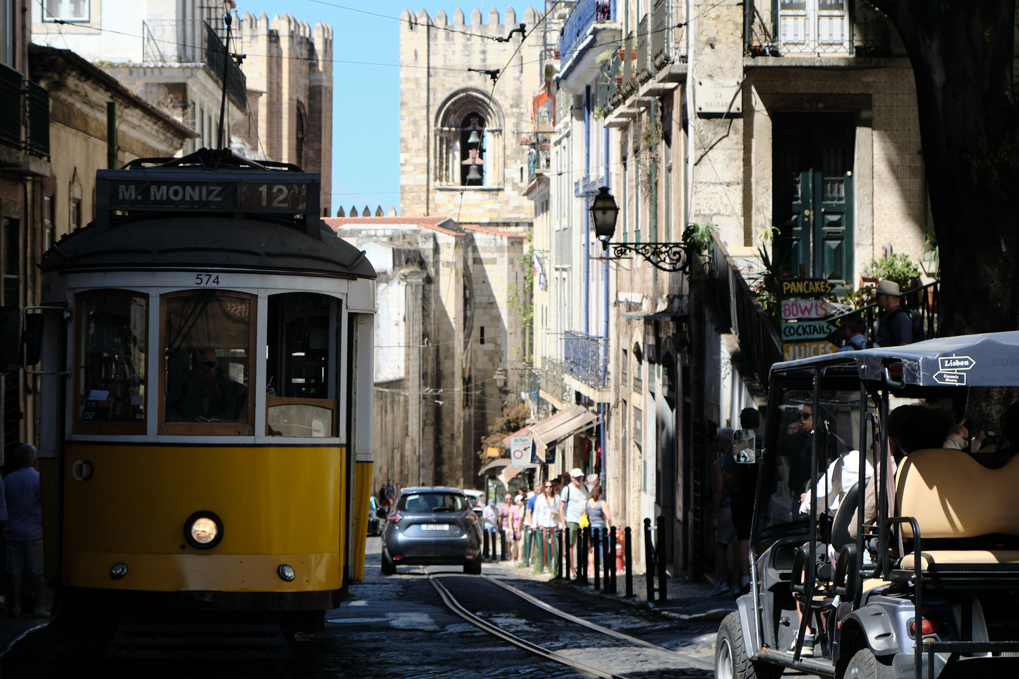 &lt;# A tram in the streets of Lisbon #&gt;