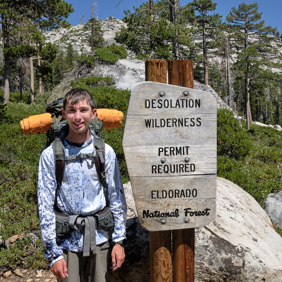 &lt;# Jack at the Wilderness boundary sign #&gt;