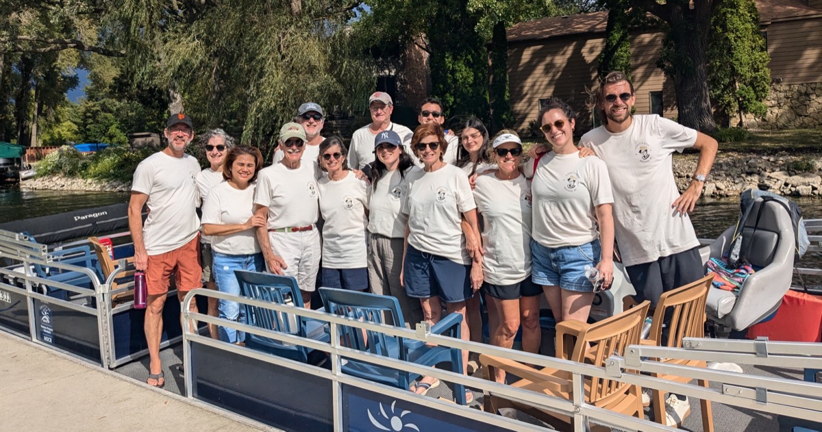 All aboard for an afternoon pontoon boat ride