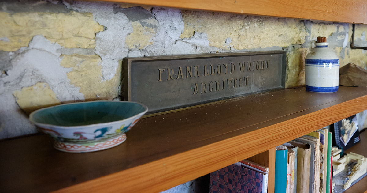 nameplate Frank LLoyd Wright, Architecht