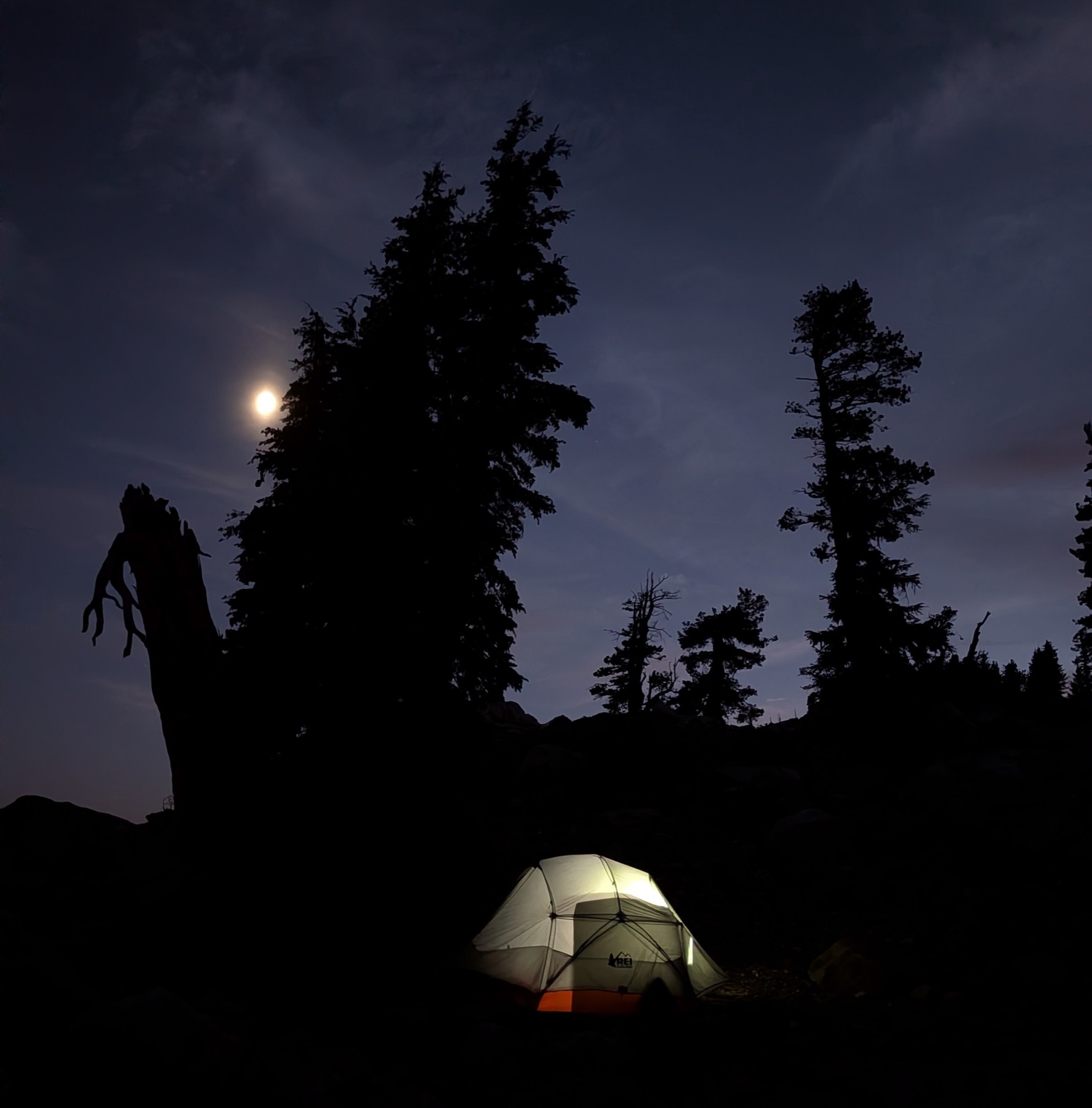 <# Lit up tent at night #>