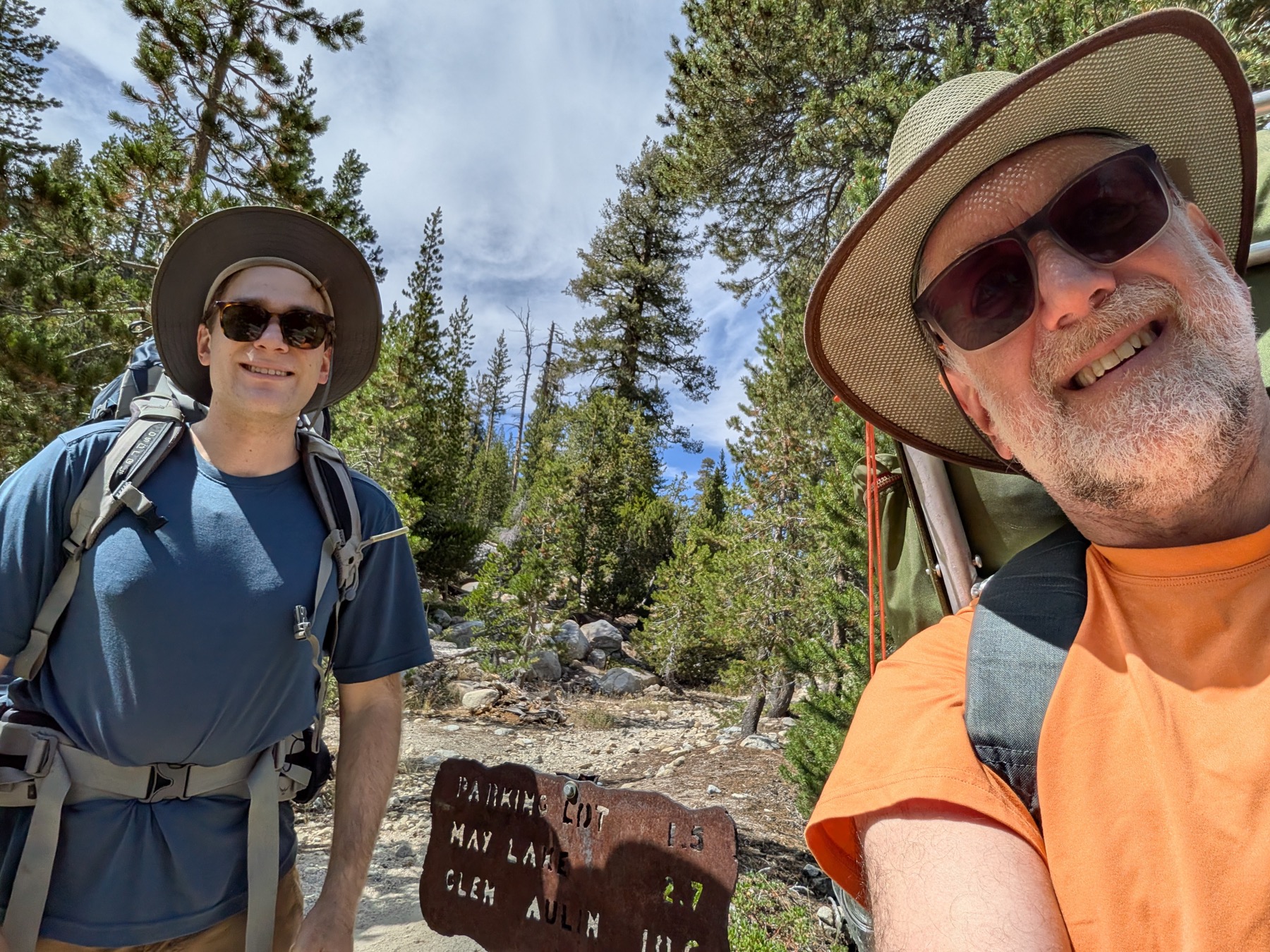 <# Micah and I by trail sign #>